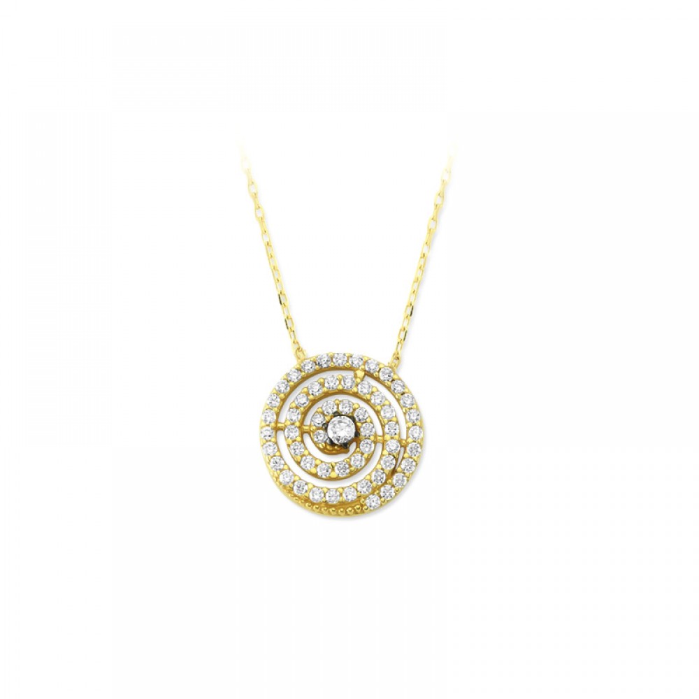 Glorria 14k Solid Gold Lava Necklace