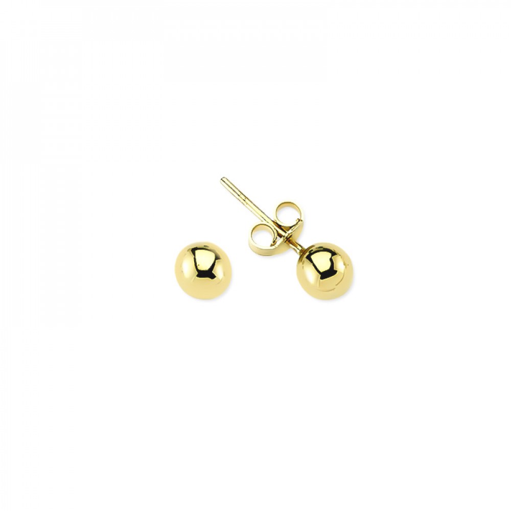 Glorria 14k Solid Gold Ball Earring