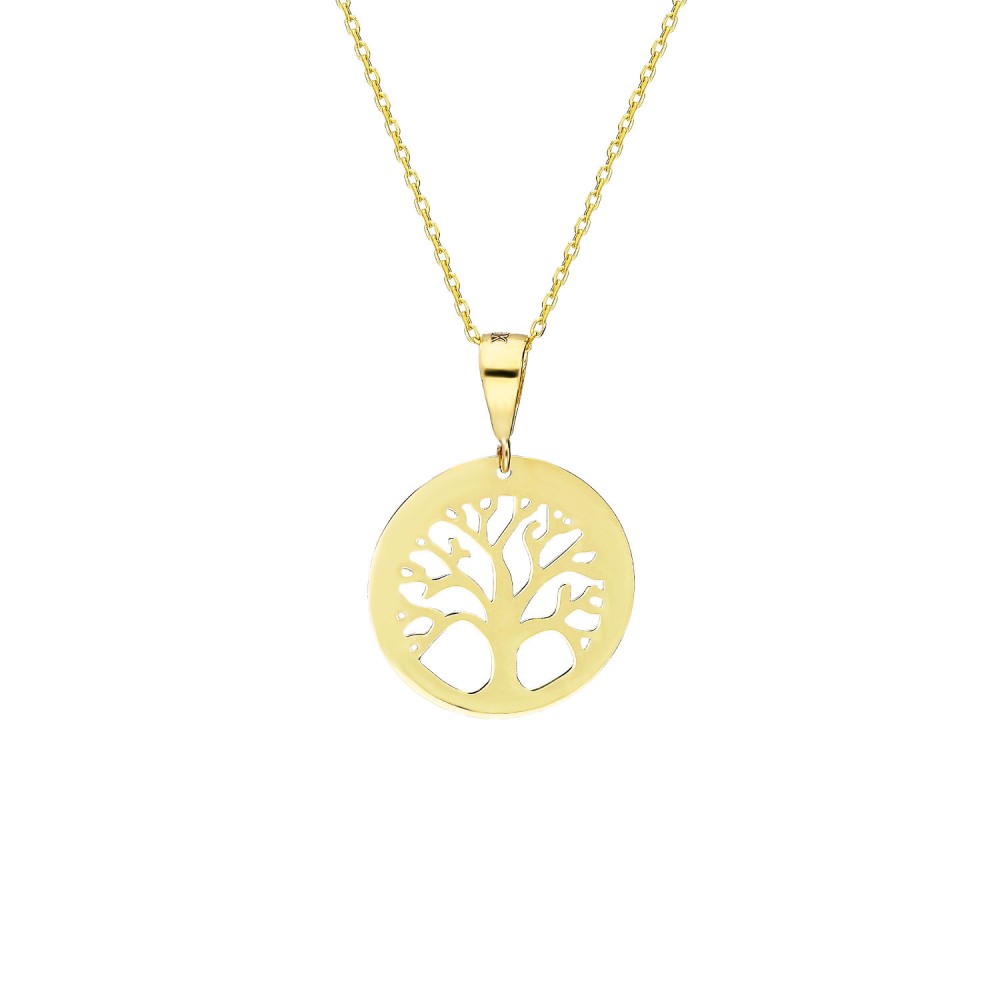 Glorria 8k Solid Gold Tree of Life Pendant