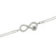 Glorria 925k Sterling Silver Infinity Bracelet