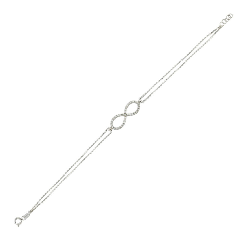 Glorria 925k Sterling Silver Infinity Bracelet