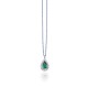 Glorria 925k Sterling Silver Drop Pave Necklace