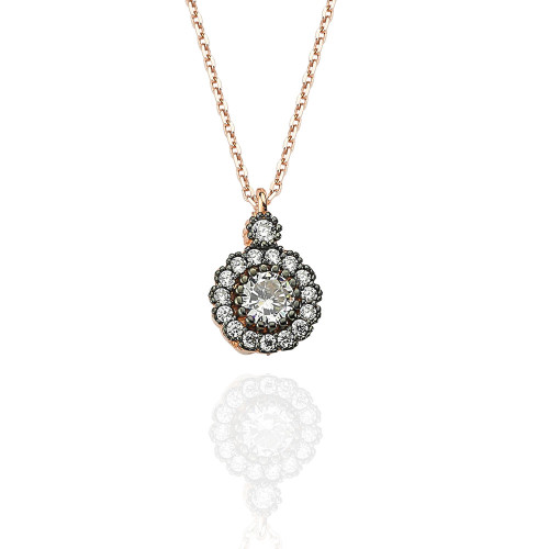 Glorria 925k Sterling Silver Diamond Model Necklace Glorria 925k Sterling Silver Diamond Model Necklace