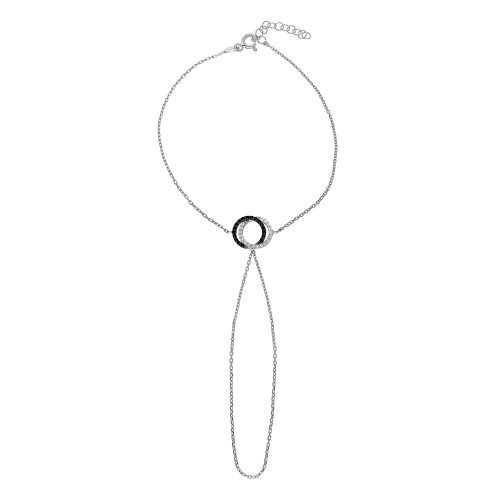 Glorria 925k Sterling Silver Double Circle Shahmaran