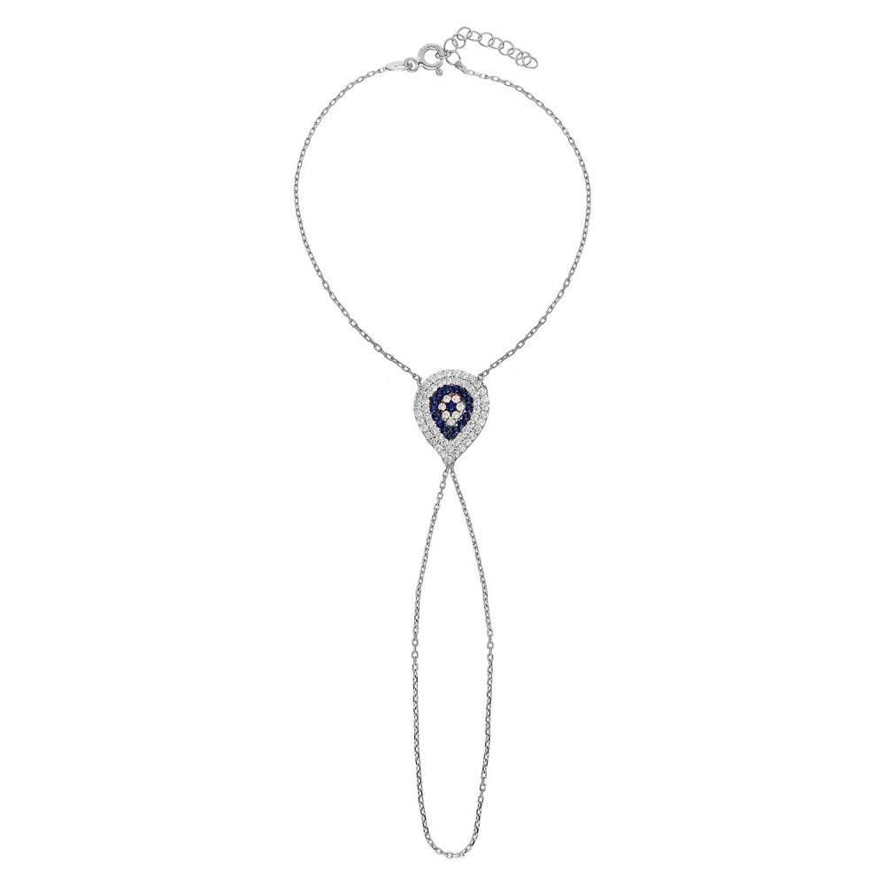 Glorria 925k Sterling Silver Drop Evil Eye Shahmaran