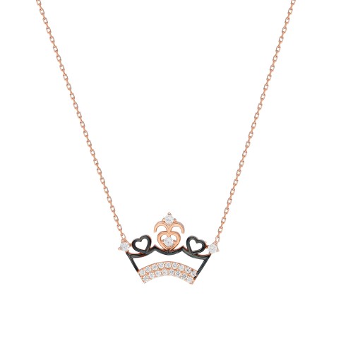 Glorria 925k Sterling Silver Crown Necklace Glorria 925k Sterling Silver Crown Necklace