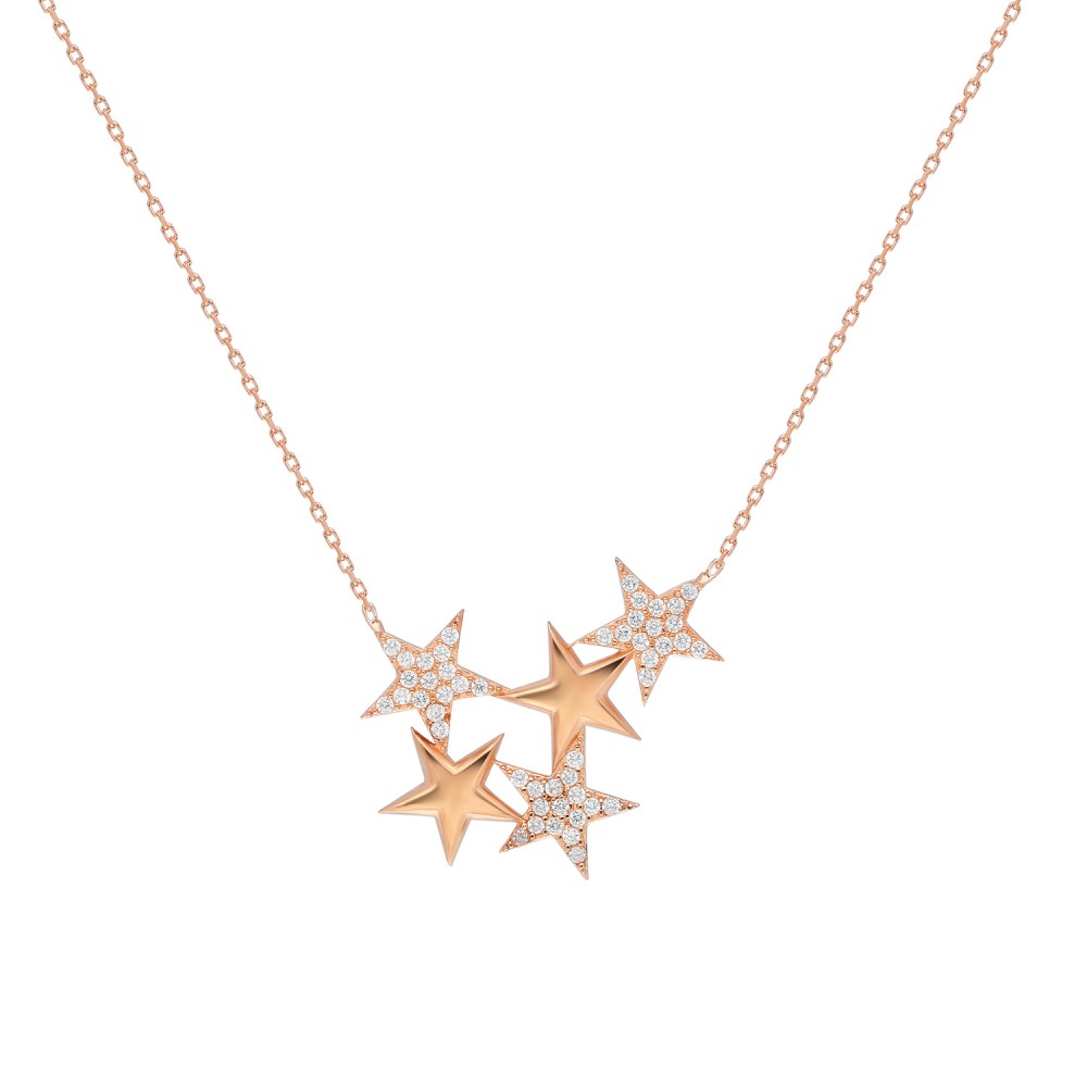 Glorria 925k Sterling Silver Star Necklace