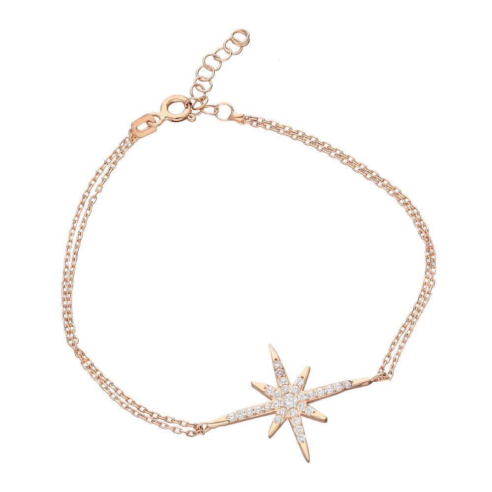 Glorria 925k Sterling Silver Polar Star Bracelet